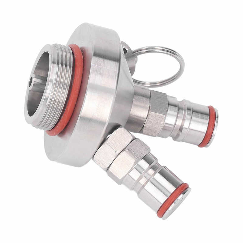 Mini Beer Keg Dispenser Double Ball Lock Stainless Steel Homebrew Beers Tool Wine Tap Dispenser with Hose Spare Sealing Ring
