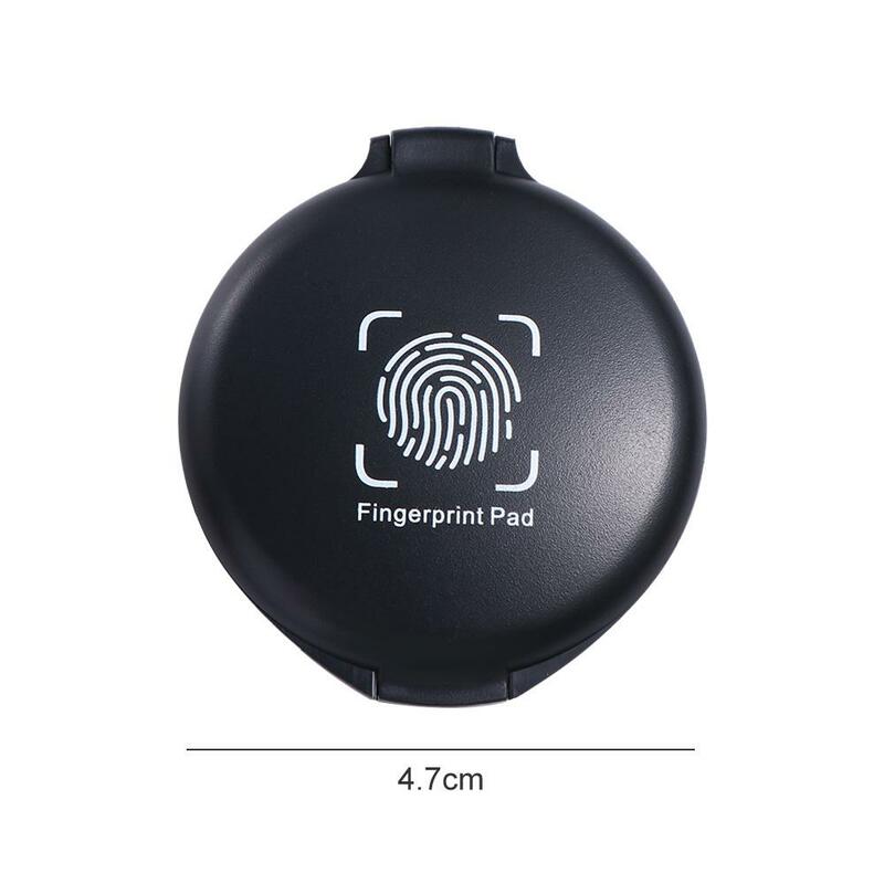 1 buah alas tinta sidik jari Pad tinta Thumbprint untuk nikota Id keamanan kartu identifikasi perlengkapan Kit sidik jari
