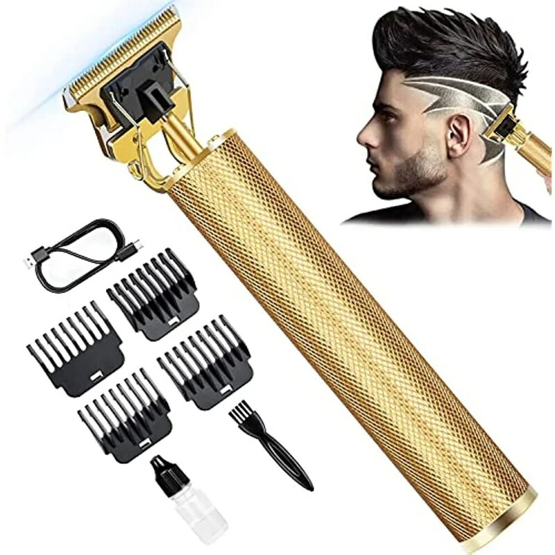 Máquina de corte cabelo elétrico do vintage t9 clipper cabelo recarregável homem barbeador trimmer para barbeiro masculino profissional nova venda quente