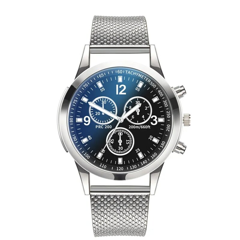 Jam tangan Quartz untuk pria, jam tangan mewah kasual, jam tangan gelang Dial, jam tangan Quartz Relojes