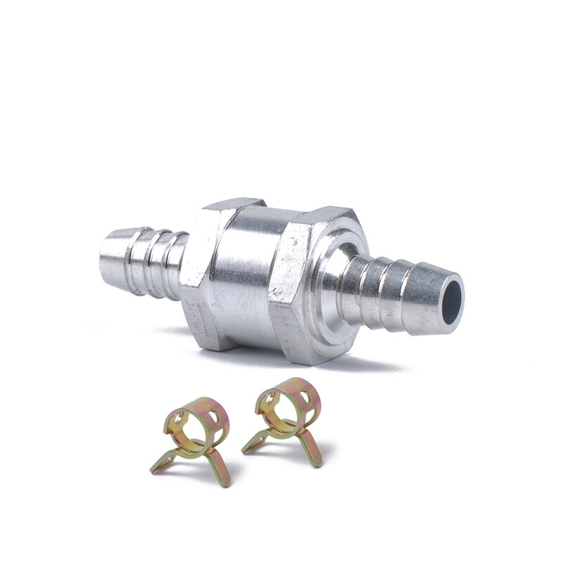 Односторонний обратный клапан для подачи топлива и дизельного топлива, 8 мм, 5/16 дюйма, с зажимом, из алюминия