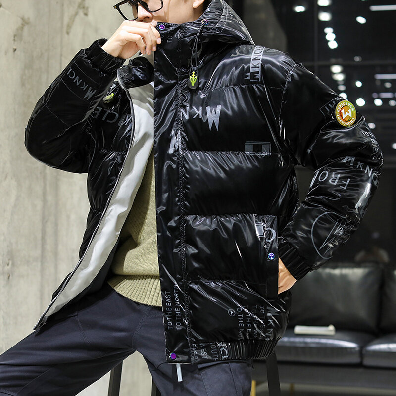 YAPU – veste en duvet de canard blanc 2022 pour homme, manteau, coupe-vent à capuche, vêtement chaud, tissu brillant, haute qualité, nouvelle collection hiver 90%