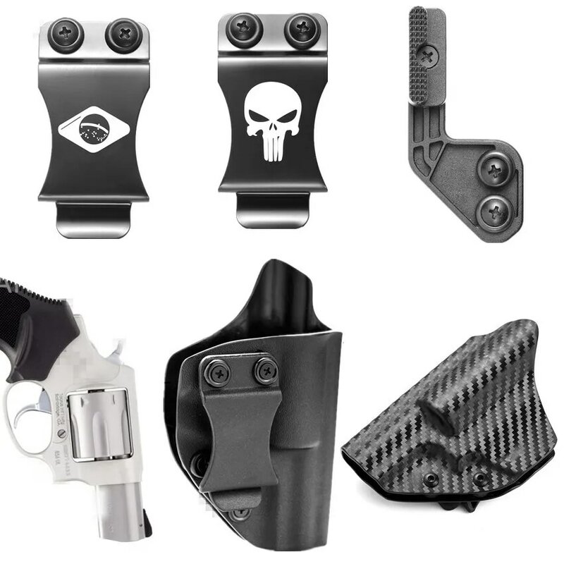 Kydex Internal Holster For Taurus 856 85 85s 605 637 642 638 43 442 Rossi 2"Inches S&W J-frame Concealed Carry Skull Metal clip