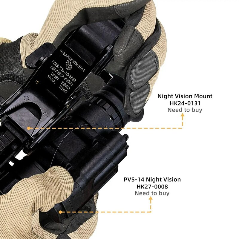 NVG PVS-7 PVS14 설치 베이스 패스트 헬멧 마운트 키트, 전술 나이트 비전 고글 단안 마운트 헬멧 액세서리