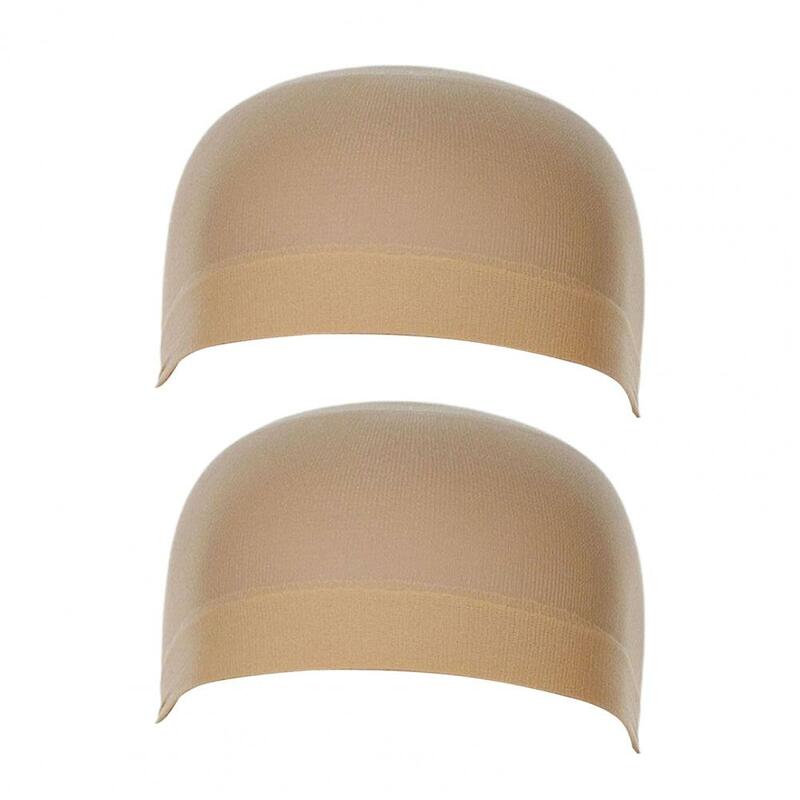 2Pcs 16.5*8cm Wig Caps Net Unisex High Elastic Stocking Liner Caps For Cosplay Top Hairnets Mesh Weaving Wig Open At One Ends