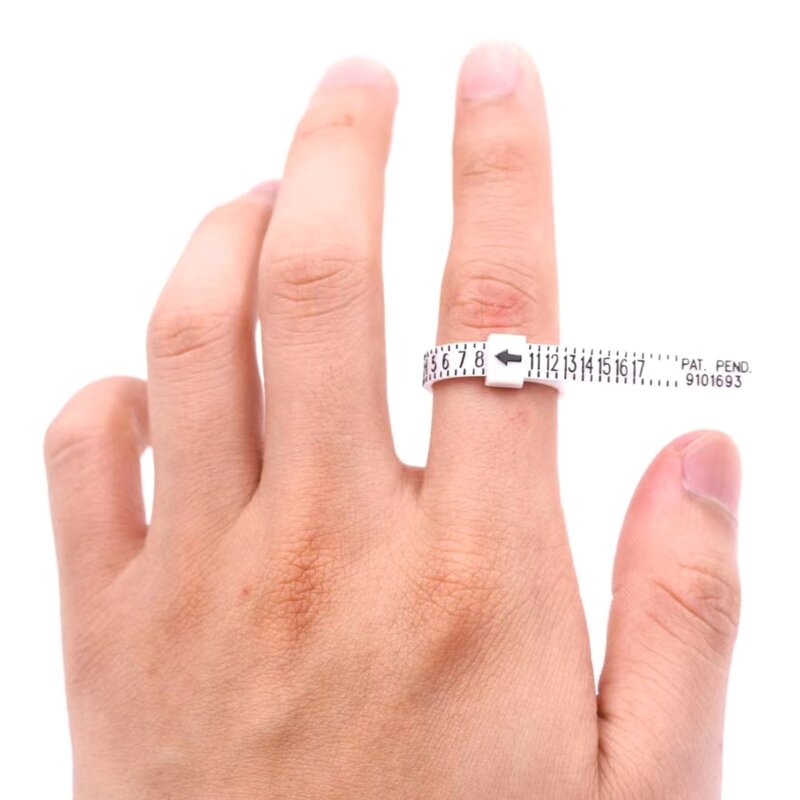 مجموعة قياس مقاس الخاتم قابلة لإعادة الاستخدام، أداة قياس حجم الإصبع، أداة قياس حجم المجوهرات
