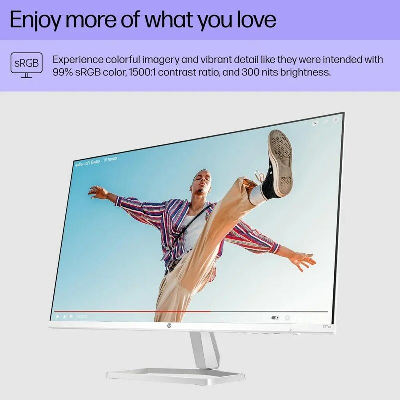 Series 5 27 inch FHD Monitor, Full HD Display (1920 x 1080), IPS Panel, 99% sRGB, 1500:1 Contrast Ratio, 300 nits, Eye Ease