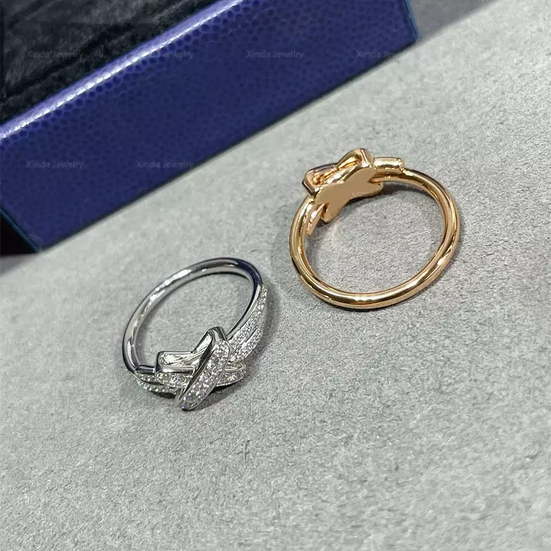 S925 Sterling Silver Zircon Cross Ring para Mulheres, Design Elegante, Marca de Luxo, Doce Moda, Jóias