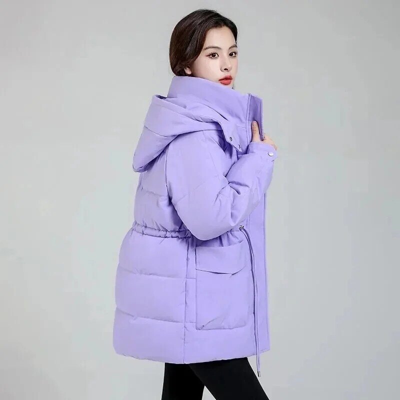 Зимняя женская куртка, парки, новинка 2023, корейский толстый теплый пуховик из хлопка, женская верхняя одежда, Свободная Повседневная зимняя одежда, женская верхняя одежда