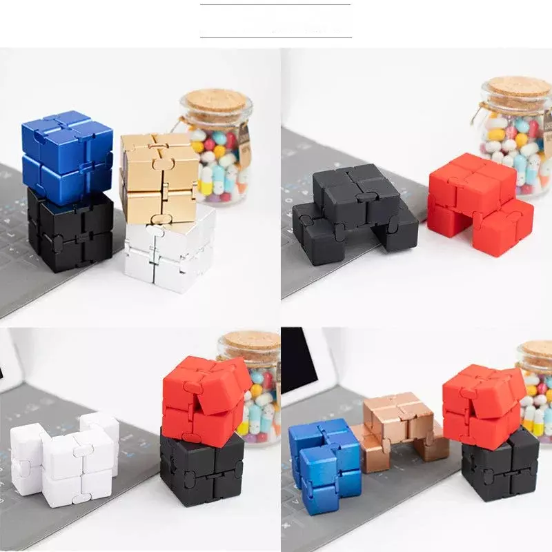Infinite Magic Cube Release The Pressure Decompression Toys Vent Children Adult  Puzzle  Boy RelaxOffice Entertainment Metal