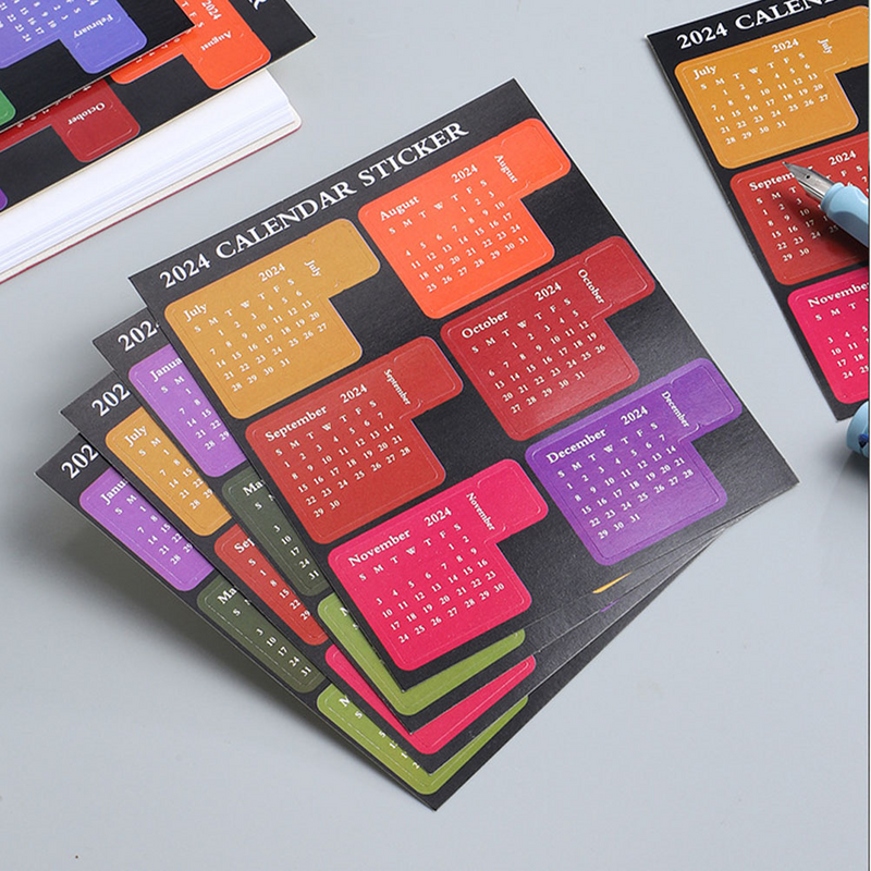 2024 Index Post Planner accessori taccuini per la casa calendario stampa su carta schede per libri quotidiano conveniente fai da te