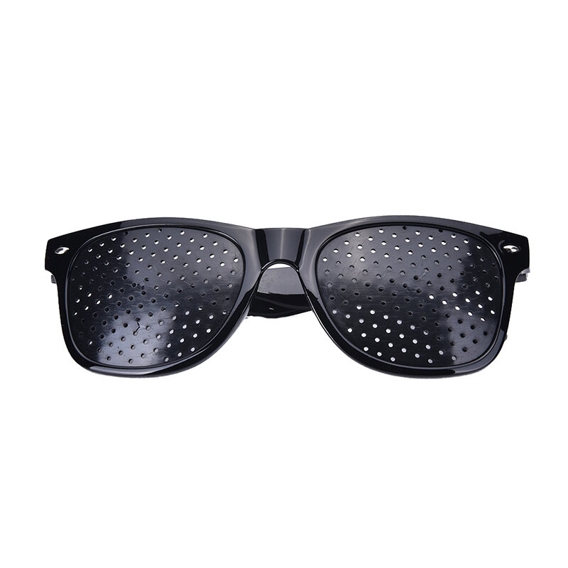 Czarny Unisex do pielęgnacji oczu Pin Eye ćwiczenia okulary okulary z otworkami wzrok poprawić plastik wysokiej jakości
