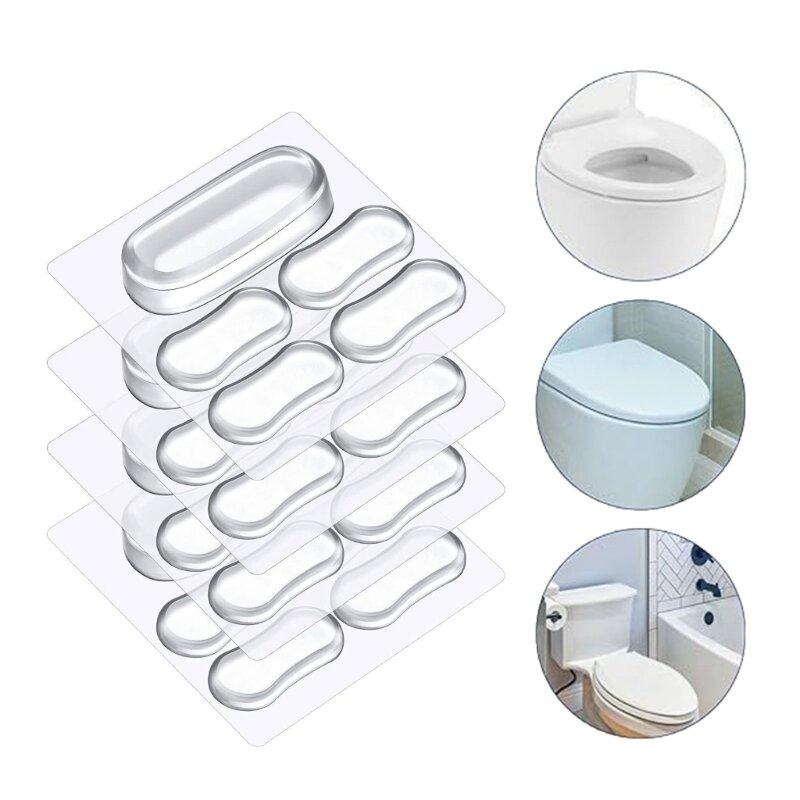 20 peças almofadas flexíveis à prova choque para vaso sanitário silicone almofadas universais para vaso sanitário