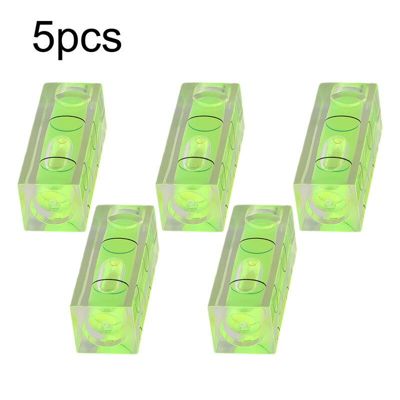 Nível Mini Quadrado Tubular, Nivelamento Verde, Alta Qualidade, 5 Pcs, 10Pcs, 40mm