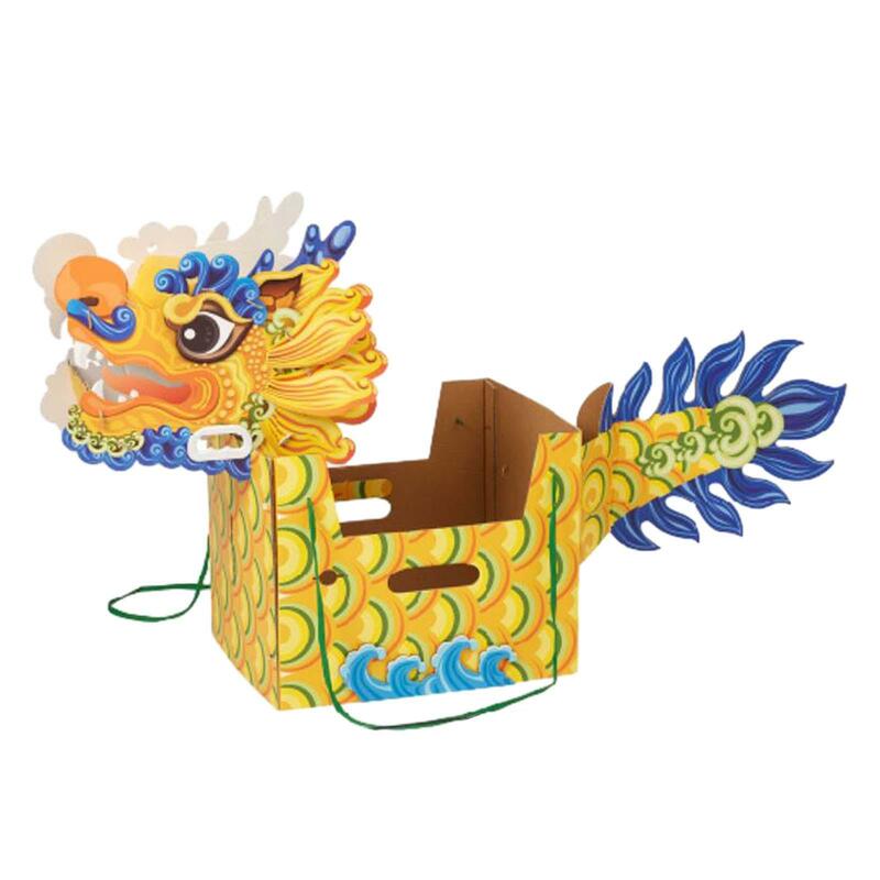 Barco dragão de papel chinês para o festival do meio outono, material para festa, interior, exterior, Páscoa, primavera, ano novo