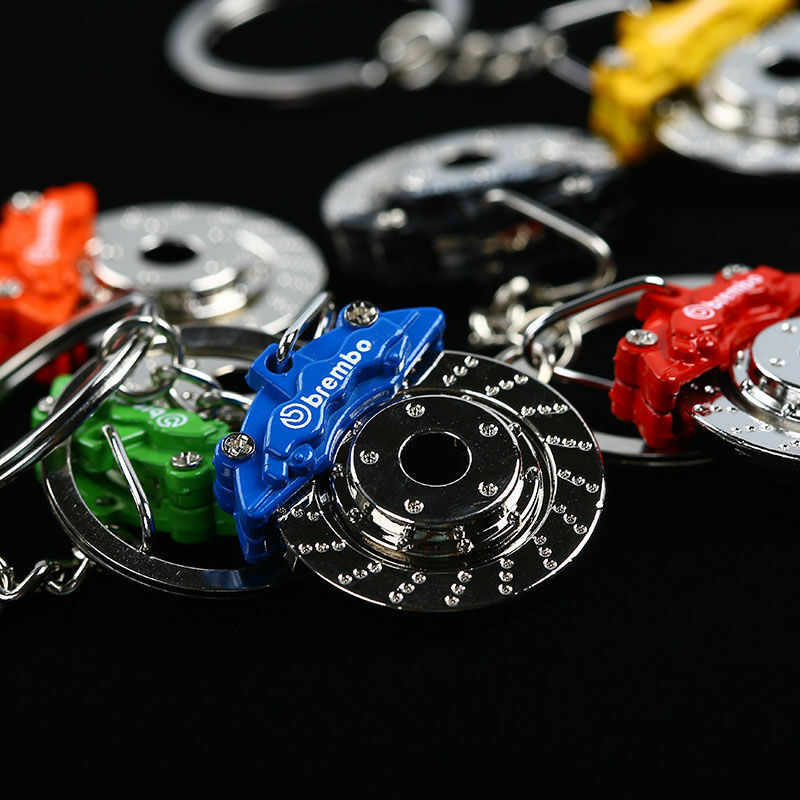 Car Keychain Multi-Color For Keys Metal Wheel Brake Disc Key Ring Holder Auto Keyrings Motorcycle Key Chain For Car Pendant Gift