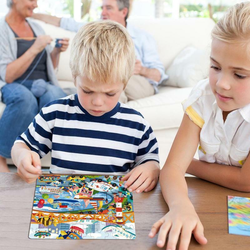 Cartoon Puzzle Entwicklung Puzzle Kinder Spielzeug verbessern Kleinkind Phantasie Puzzle Spielzeug für Kinderzimmer Leben