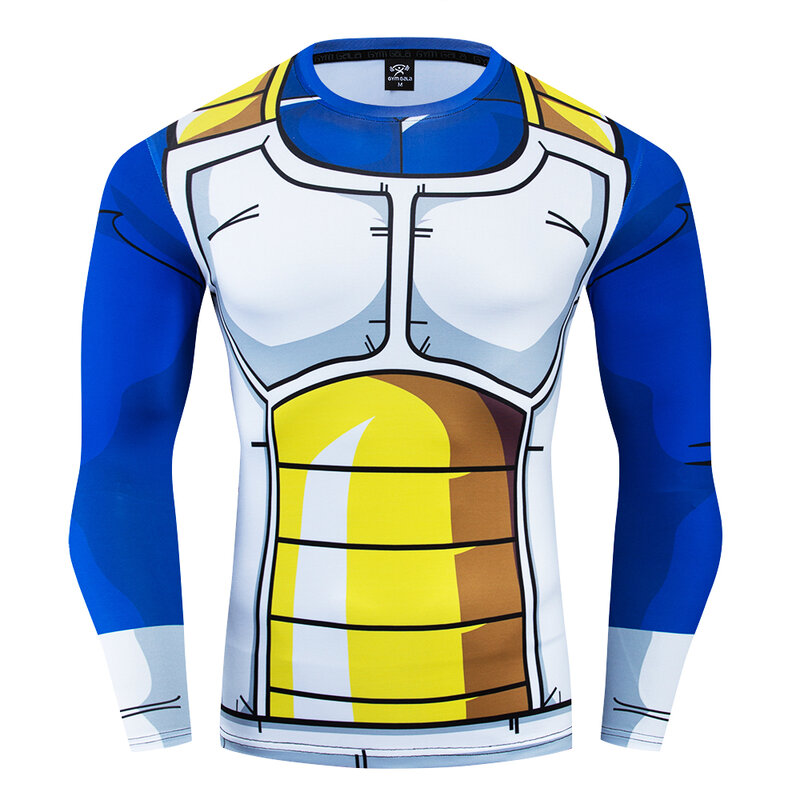 Camiseta masculina de desenho animado em 3D, Goku Bild, blusa casual, camisas esportivas confortáveis, novo