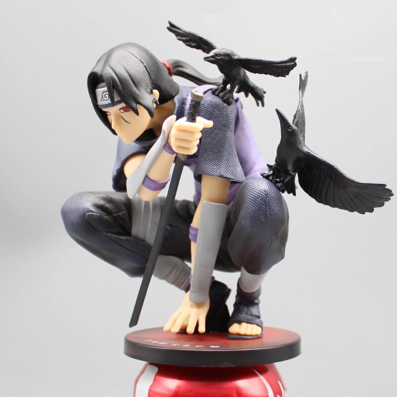 Naruto Anime Ação Estatueta PVC, GK Itachi Uchiha Tsukuyomi Corvo Manga Estátua, Colecionáveis Boneca Modelo, Presente Toy, 15cm