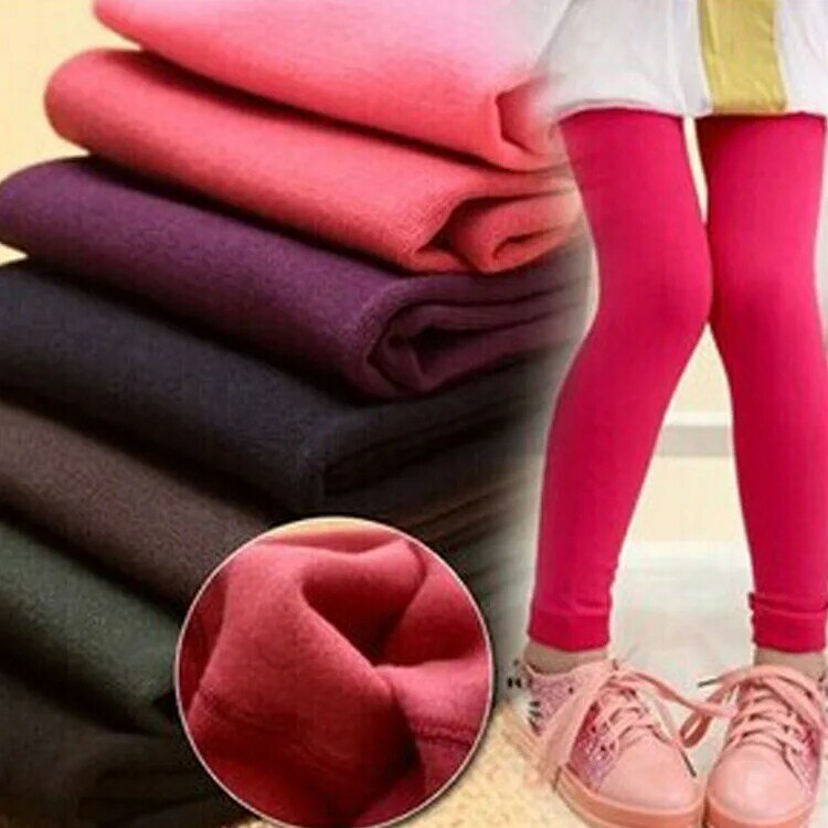V-TREE-Leggings de lã quente para bebês, calças infantis, roupas de moda 10 cores, 1 a 10 anos, outono, inverno