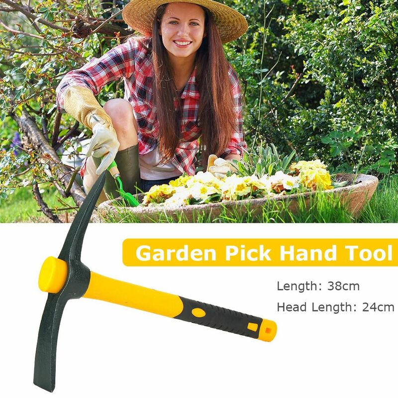 Hand Outdoor Mountain Pick Fiberglass Handle Household Pickaxe Planting Tool Hoe Garden Supplies