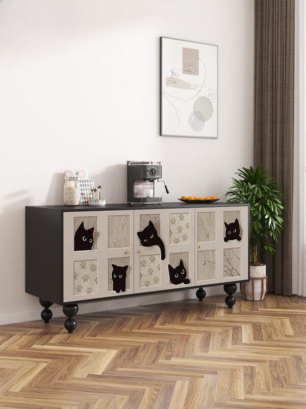 Ingresso per la casa del gatto credenza in legno massello puro per soggiorno e cucina