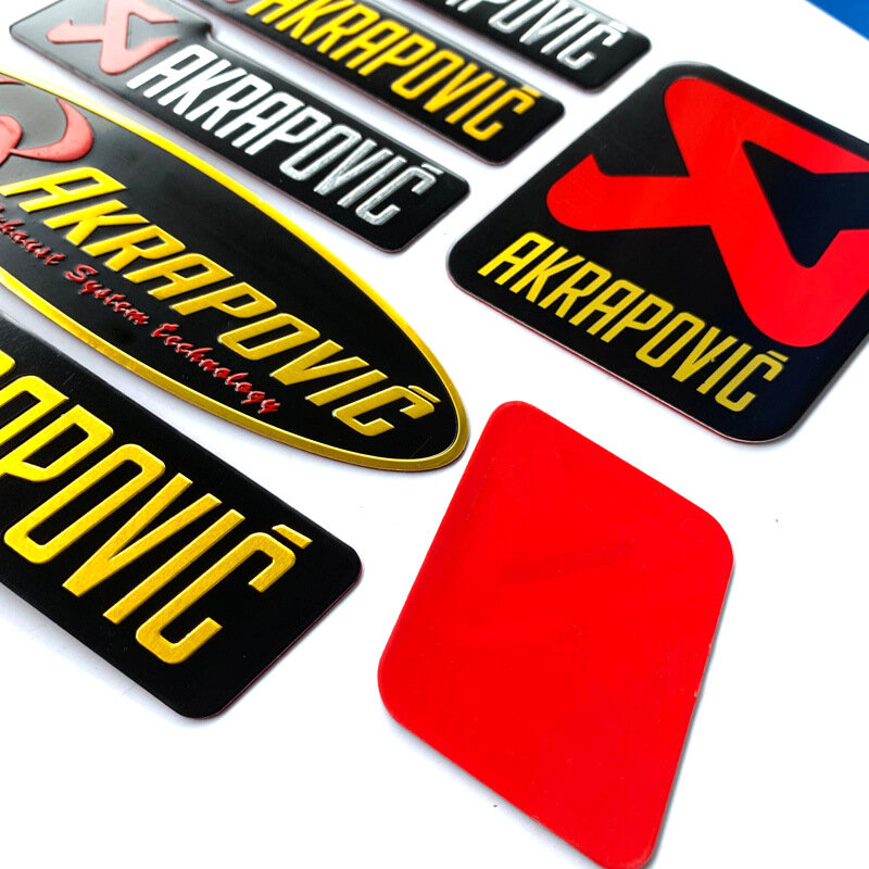 Motorfiets Uitlaatpijpen Sticker Aluminium 3d Hittebestendige Stickers Sticker Voor Akrapovic Voor Nmax155 Tmax500 Duke 390