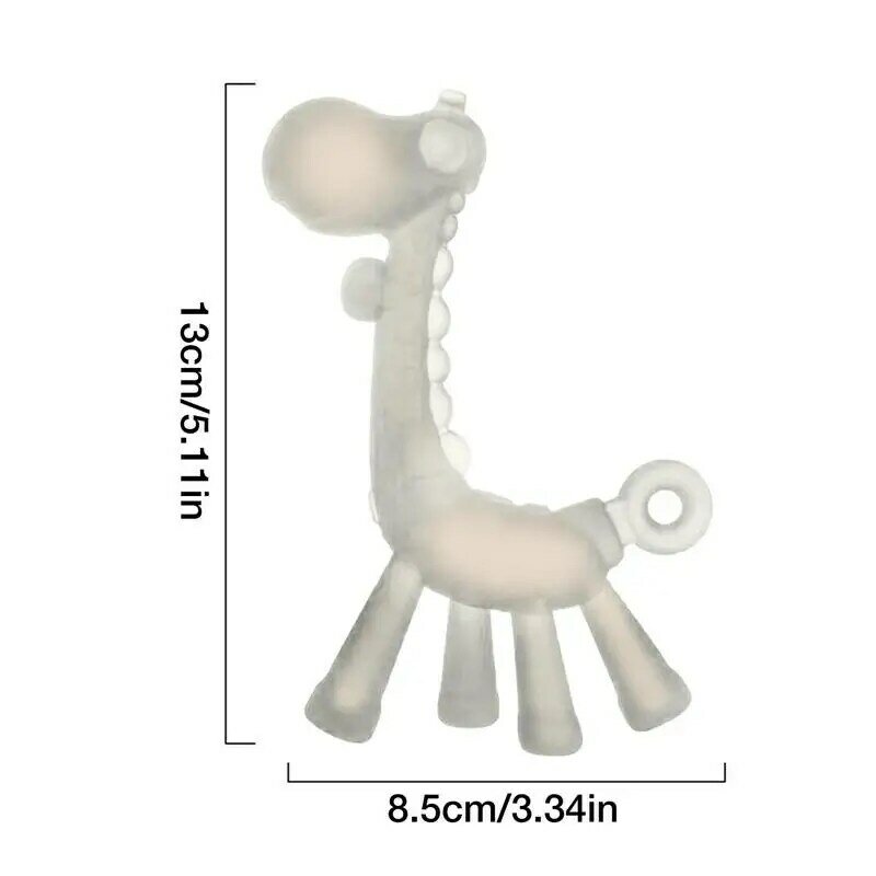 Силиконовые Прорезыватели для малышей, молярная силиконовая форма жирафа, Успокаивающая игрушка, жевательные принадлежности против царапин, подарки на Рождество