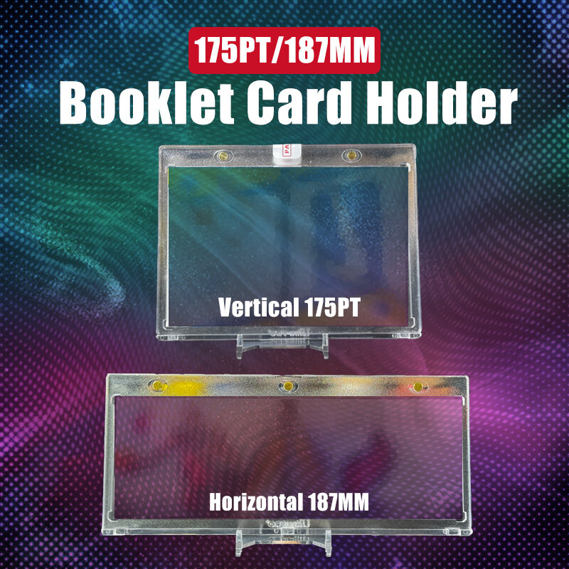 Soporte magnético de folleto de tarjetas comerciales para tarjetas de Material de folleto Vertical 175PT, estuche protector de tarjetas para folleto Horizontal de 187MM