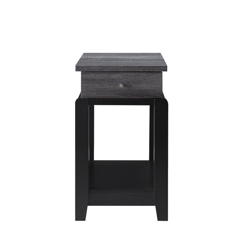 USA ID Distressed Grey & Black Chair Beistell tisch mit rustikalem Charme und elegantem Design-perfekte Ergänzung für jedes Wohnzimmer