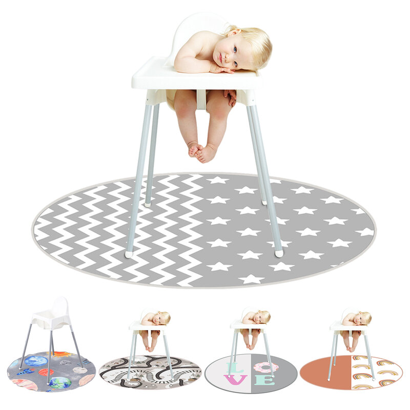 Infant Anti-slip Play Mat High Chair Waterproof Splash Mat Multi-function Floor Protector For Kids Climbing Gaming Playing
