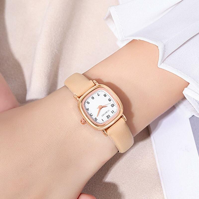 Vrouwen Riem Horloge Dames Quartz Horloge Elegant Vierkante Wijzerplaat Quartz Horloge Met Verstelbare Faux Lederen Band Voor Woon-Werkverkeer Voor Slijtage