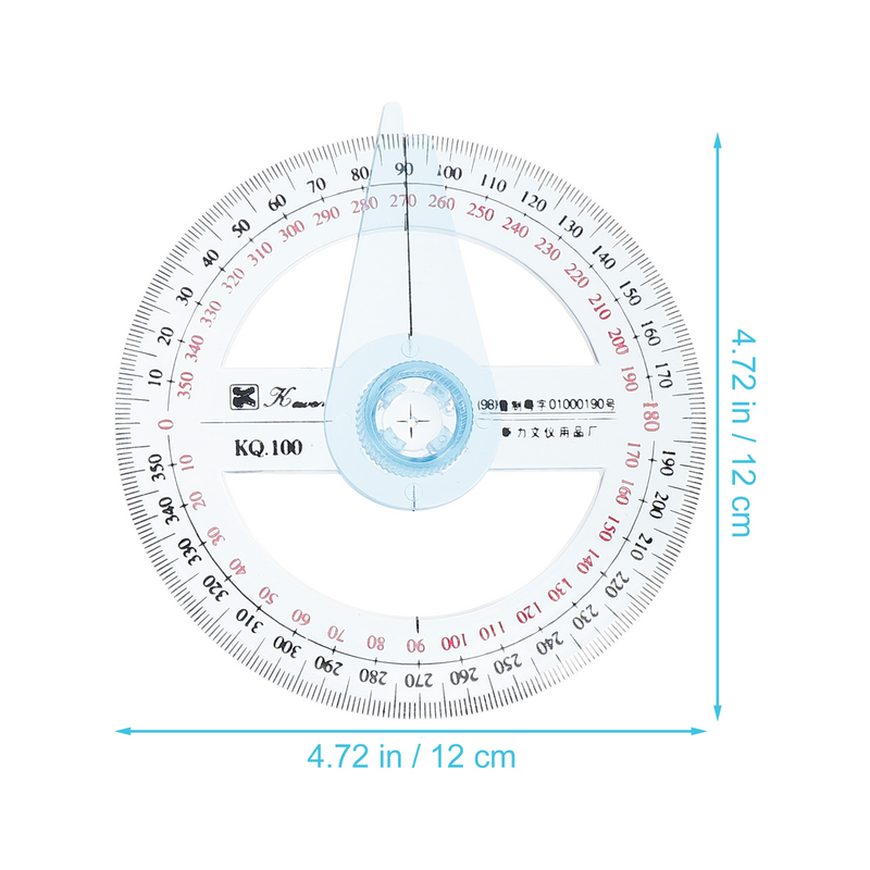 Вращающийся транспортир Goniasmometer, прозрачный пластиковый, 360 дюйма, 2 шт.