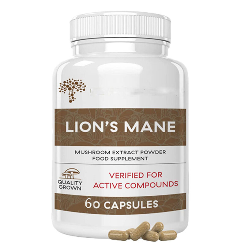 2 bottiglie lion mane Ganoderma lucidum mushroom capsule promuove il metabolismo promuove il metabolismo come alimento salutare