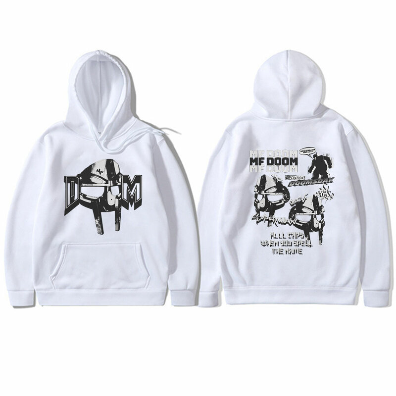 Rapper MF Doom Doomsday Grafik druck Hoodie Männer Frauen Hip Hop übergroße Pullover Hoodies männlich lässig Fleece Baumwolle Sweatshirt