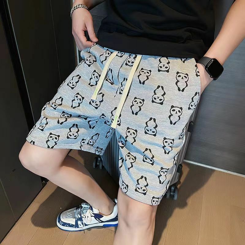 Bear Shorts Men's Summer Clothes Thin Fashion Brand Loose Five-Point Sports Casual Beach Shorts Pirate Shorts Outer Wear