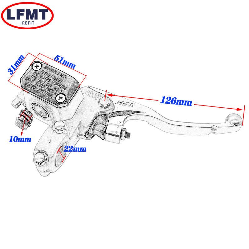 Cilindro mestre de freio direito Motocross, bomba de embreagem, alavanca de freio para KTM XC XCW SX SXF EXCF EXC XCF TPI 6Days 125-530 2008-2023