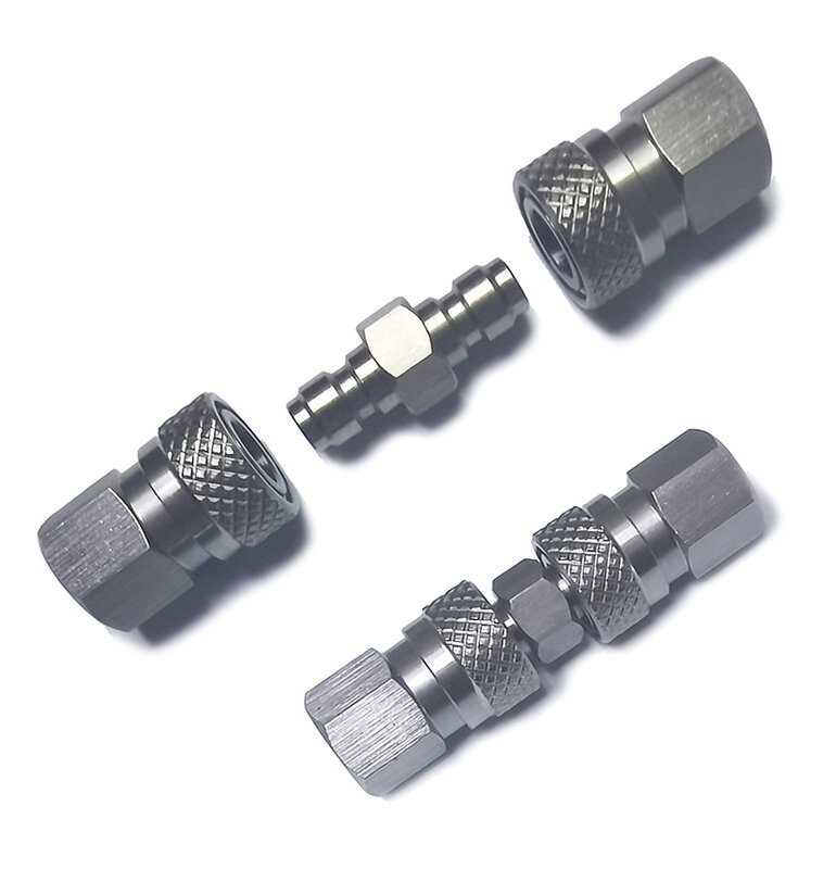 3 pz entrambe le estremità maschio adattatore a sgancio rapido 8mm riempimento capezzolo in acciaio inox doppio maschio ricarica accessori