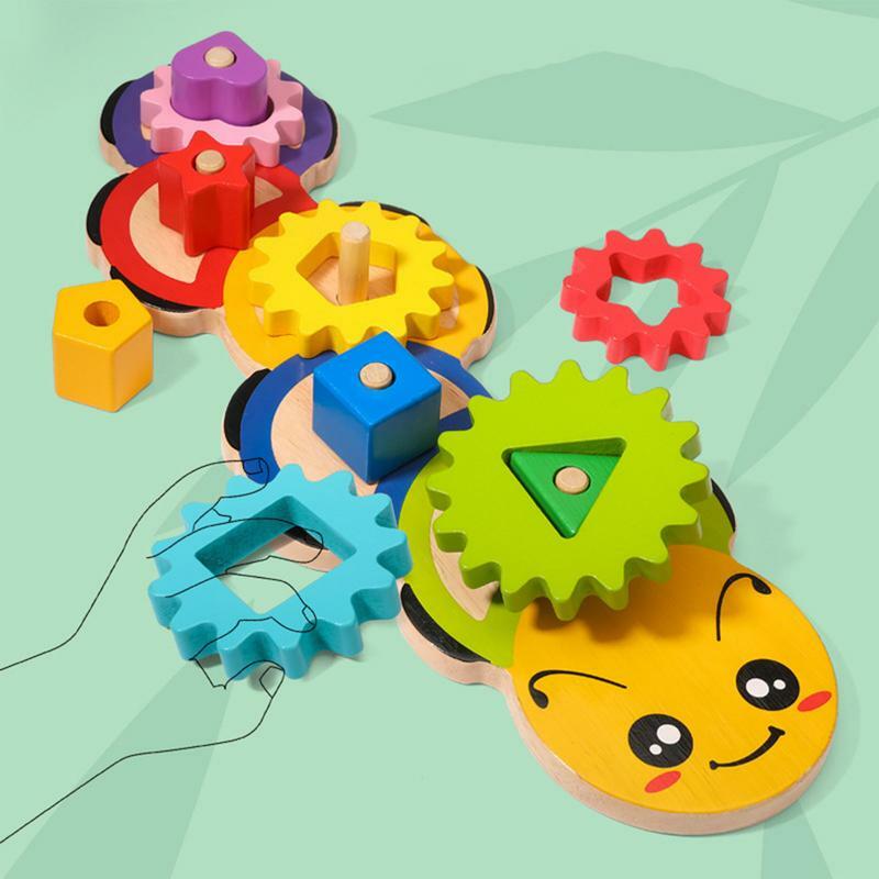 Деревянные игрушки для сортировки и укладки, деревянная головоломка для дошкольников, Обучающие игрушки Монтессори для мальчиков и девочек от 1 до 3 лет
