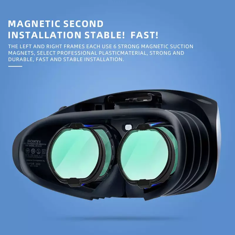 Lente magnética para PSVR2 VR, lentes de prescrição, personalizadas, anti-azul, anti-reflexo, óculos miopia, acessórios PS VR2, novo