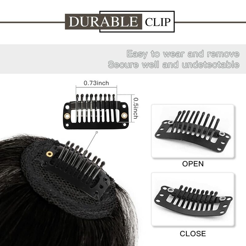Fake invisibile sintetico Air Bangs Hair Clip-In Extension frange anteriori pezzi di capelli Air Bangs fibra buoni accessori per lo Styling dei capelli