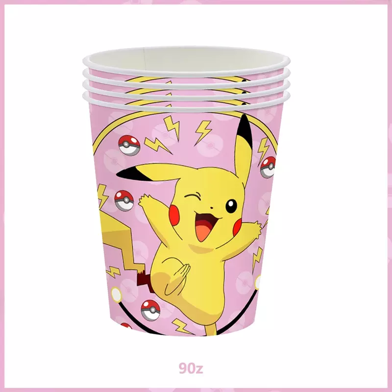 Suministros de fiesta de cumpleaños de Pokémon, decoración de fiesta de Pikachu, globos de aluminio, vajilla, plato de papel, servilleta, suministros para Baby Shower