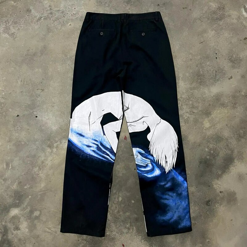 Y2K Harajuku Next Drop Streetwear Jeans for Men Wide Trouser Graphic New Women High Waist wide leg Pants y2k men clothing