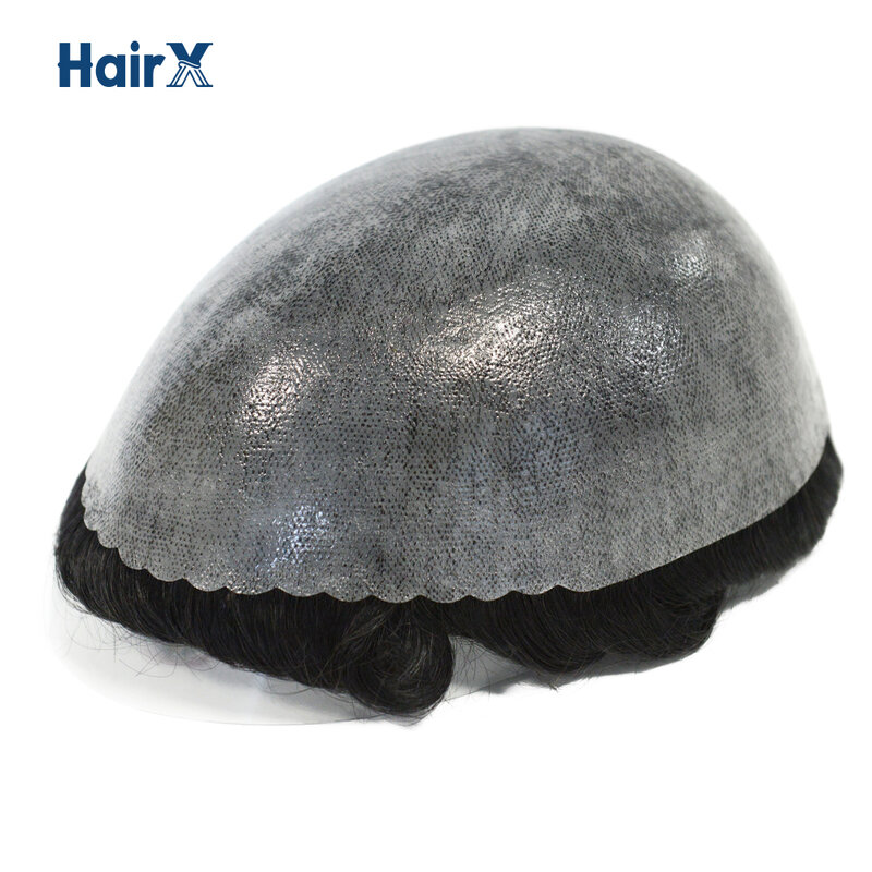 Парик HairX I Skin мужской капиллярный протез 0,12-0,14 мм парик мужской индийский человеческий мужской парик Topuee волосы бесплатная доставка