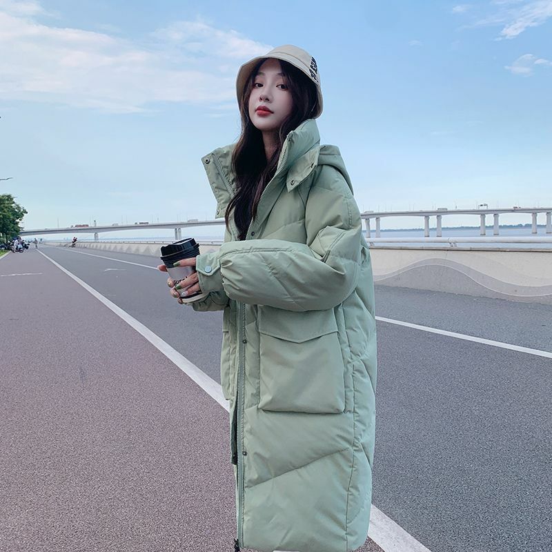 2023 New Women Down Cotton Coat Winter Jacket Female Oversize Loose Parkas Medium Style Outwear Joker Hin Thin Overcoat