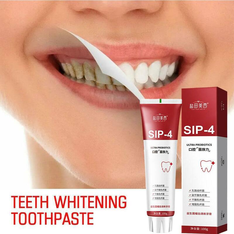 プロバイオティックブライトニング歯磨き粉、新鮮な息の口、歯の洗浄、歯の衛生、sip-4、漂白歯磨き粉、SP-4