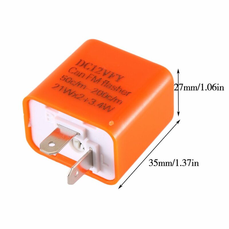 2022 12V 2 Pin Blinker Adjustable LED Flasher Frequency Relay Turn Signal Motorcycle Fix Multiple Protection Safe Durable Light