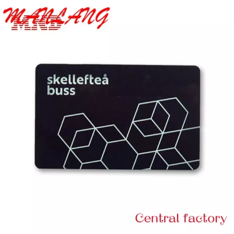 Custom high quality fancy plastic PVC black matt NFC key card electronic business cards