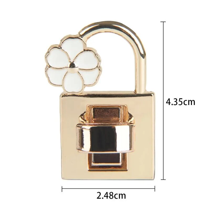 Fashion Flower Metal Clasp Turn Lock For DIY Handbag Craft Bag Hardware Accessories