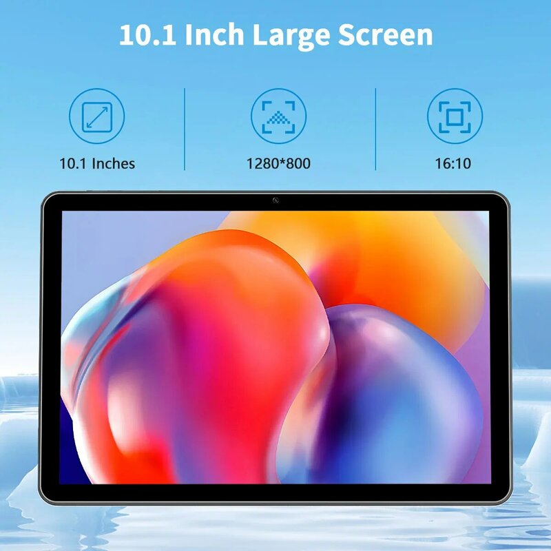 PRITOM 10 Inch Android 13 Tablet, 8(4+4)GB+64GB 1TB Expand, WiFi 6, Dual Box Speakers and Camera, BT5.0, with Mechanical Style C